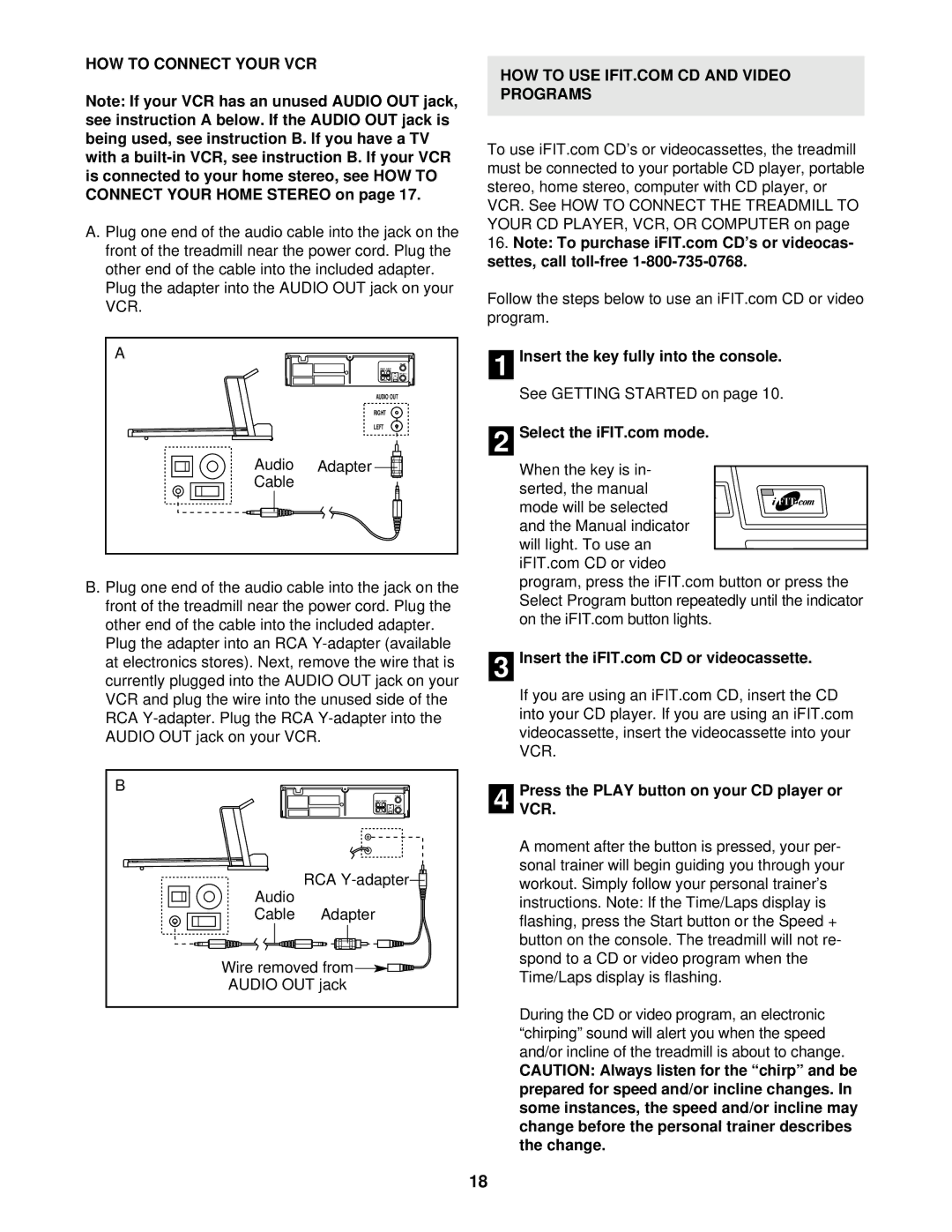 NordicTrack NTTL09901 user manual HOW to Connect Your VCR 