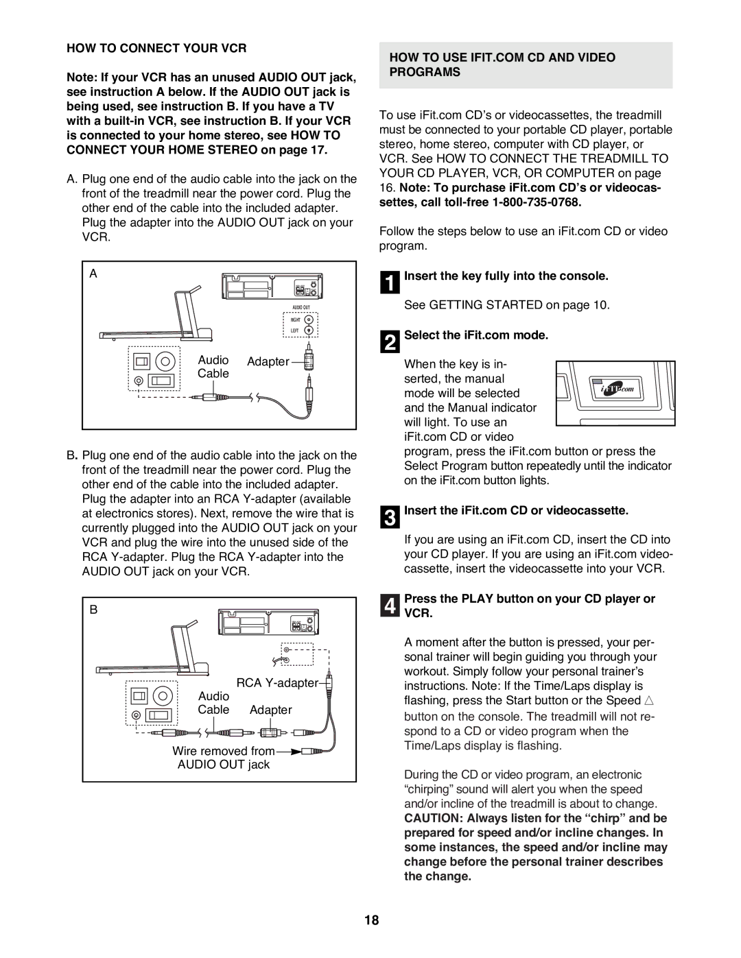 NordicTrack NTTL09992 user manual HOW to Connect Your VCR, PressVCR. the Play button on your CD player or 