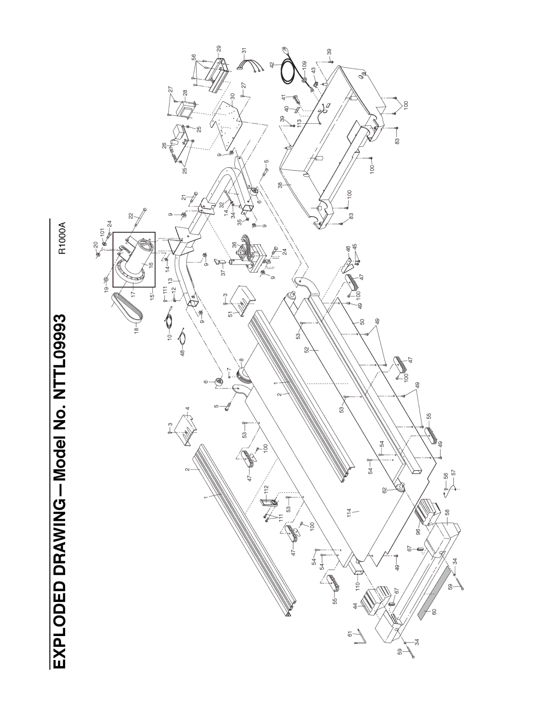 NordicTrack user manual Exploded DRAWINGÑModel No. NTTL09993 