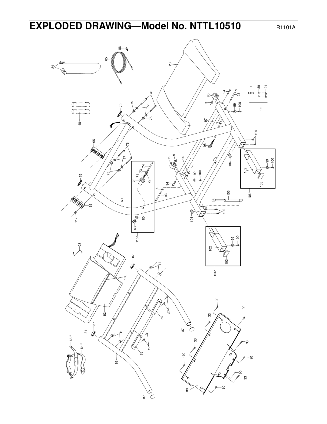 NordicTrack NTTL10510 user manual Drawing 