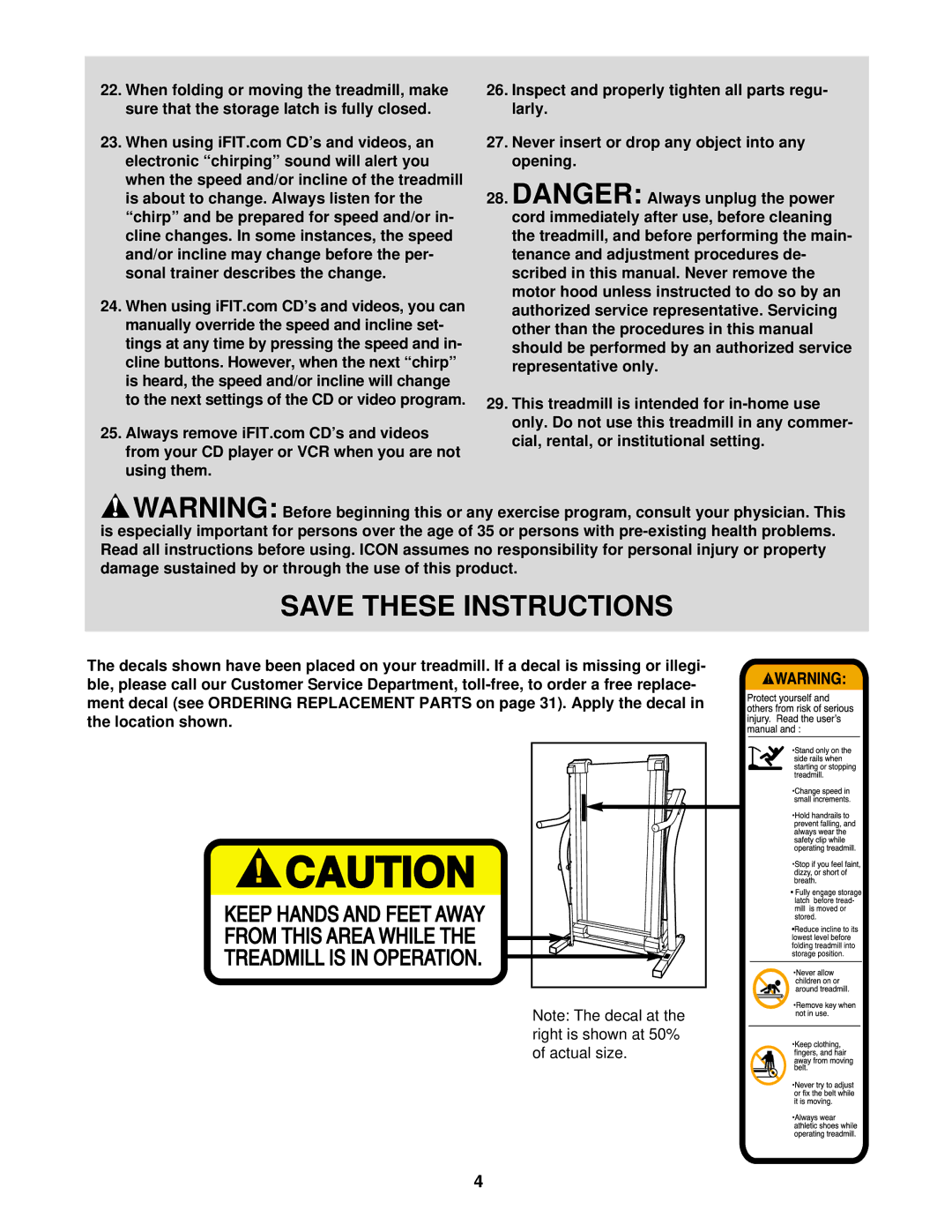 NordicTrack NTTL10610 manual 