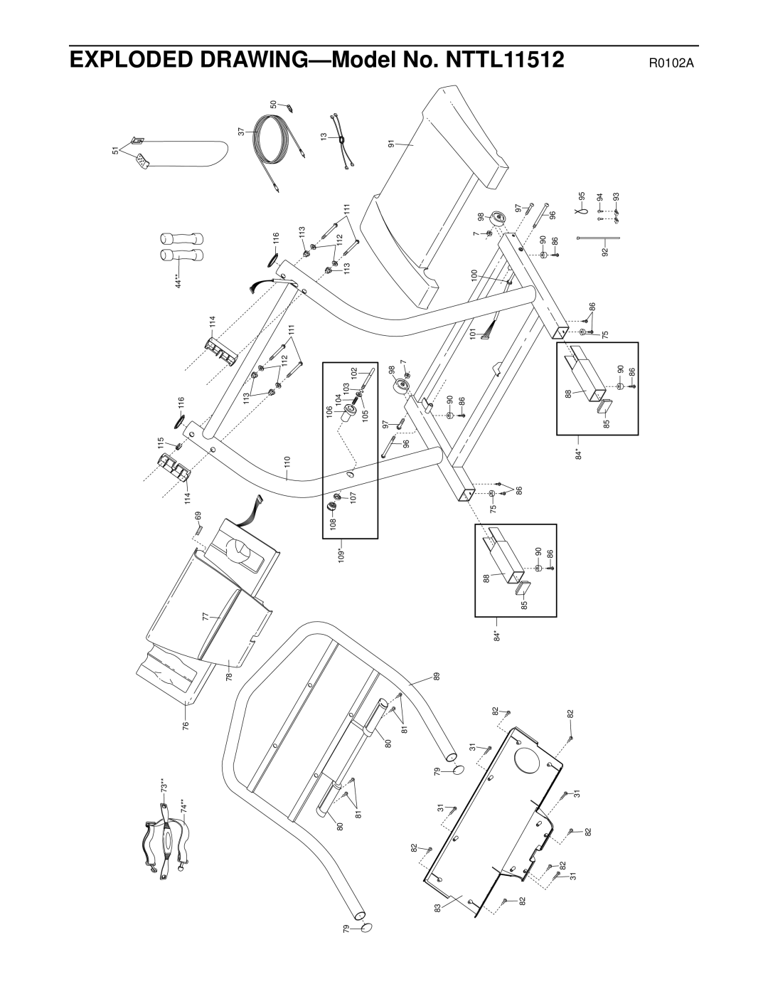 NordicTrack NTTL11512 manual Model No 