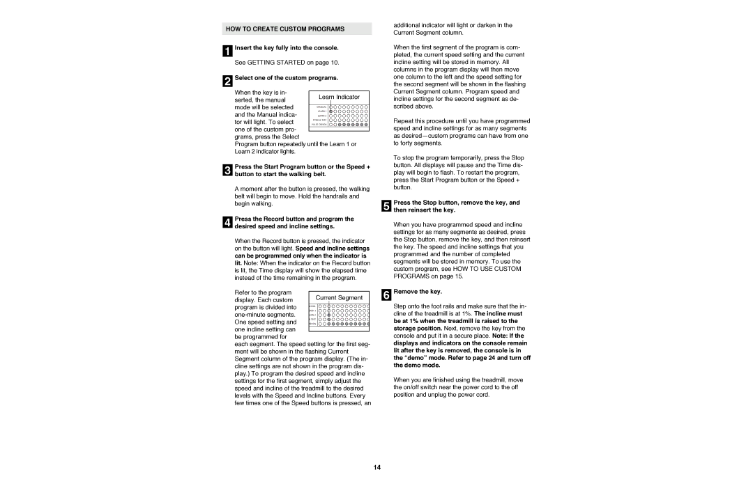 NordicTrack NTTL11990 manual HOW to Create Custom Programs 