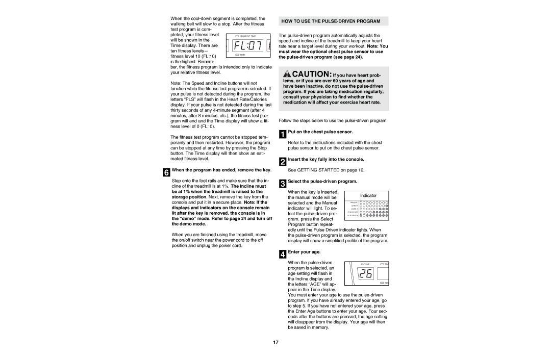 NordicTrack NTTL11990 manual HOW to USE the PULSE-DRIVEN Program, Select the pulse-driven program 