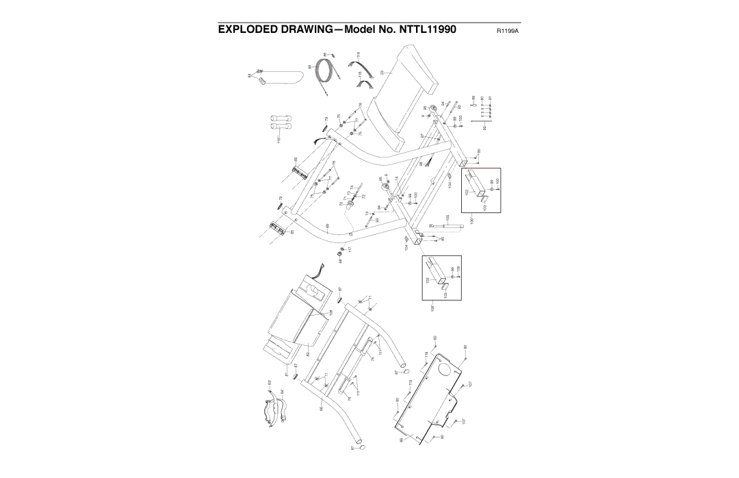 NordicTrack NTTL11990 manual Exploded DRAWINGÑModel No 