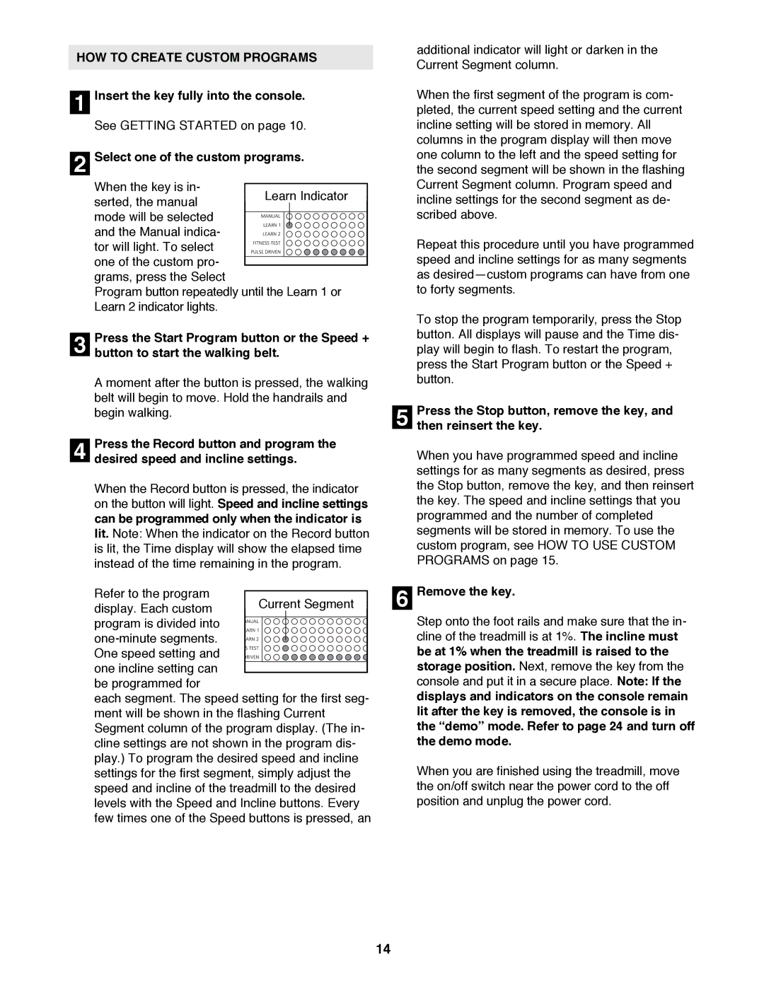 NordicTrack NTTL11991 manual HOW to Create Custom Programs 