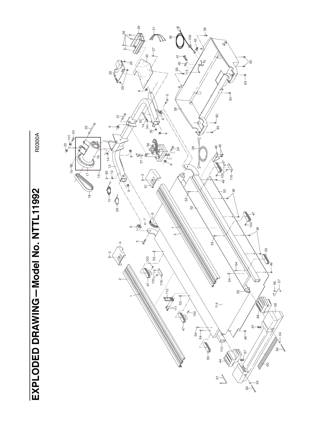 NordicTrack user manual Exploded DRAWINGÑModel No. NTTL11992 