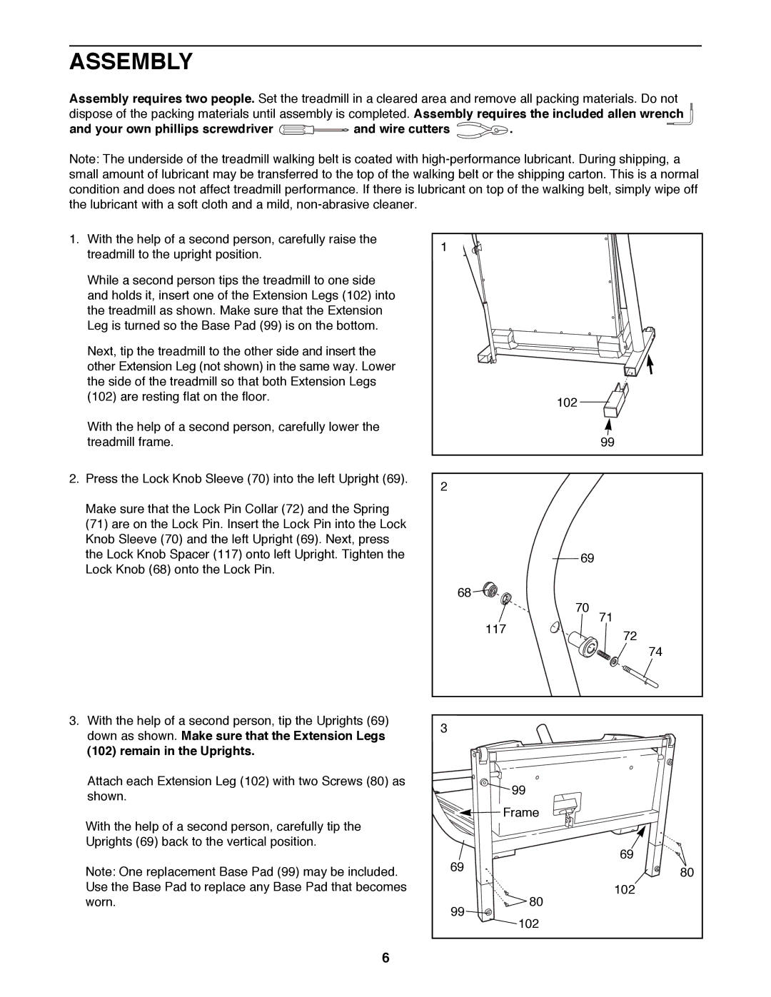 NordicTrack NTTL11992 user manual Assembly, Your own phillips screwdriver and wire cutters 