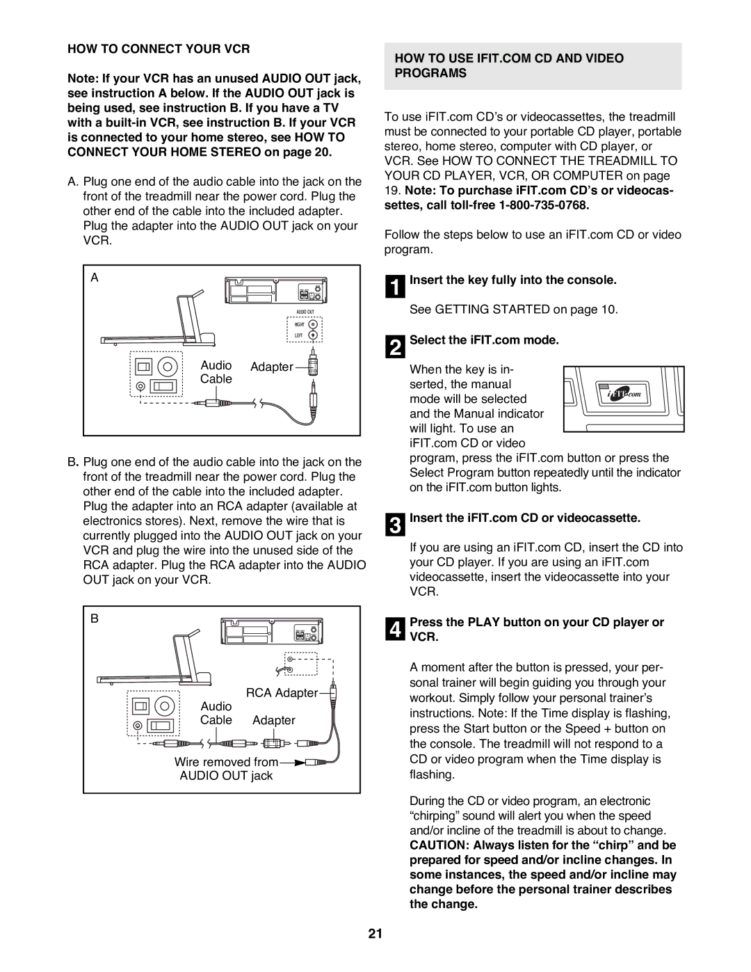 NordicTrack NTTL11993 user manual HOW to Connect Your VCR 