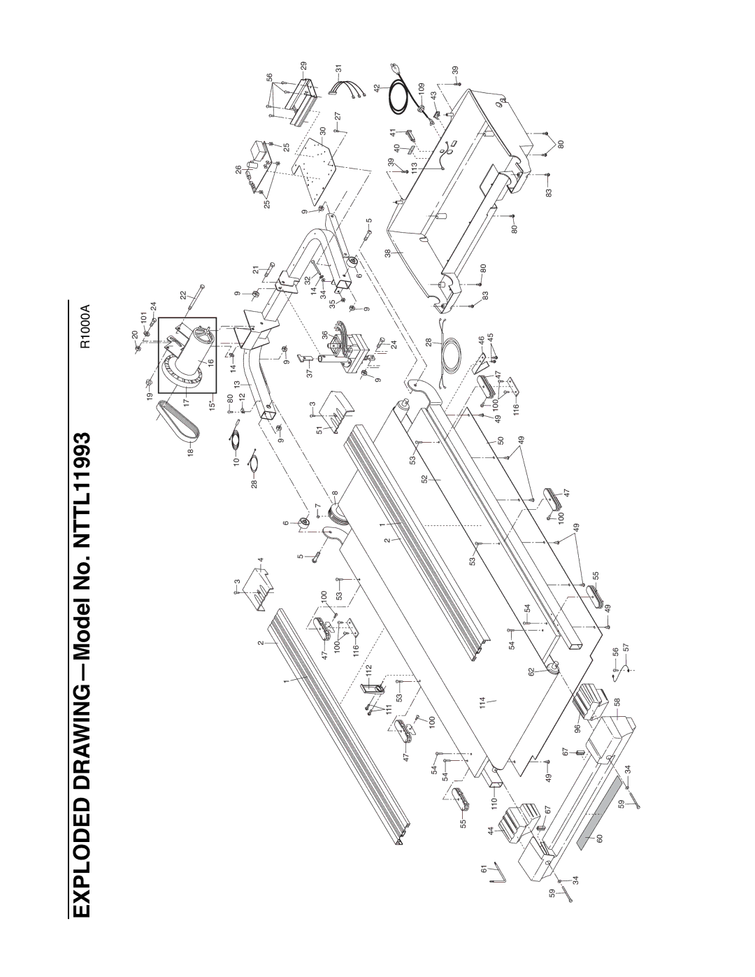 NordicTrack user manual Exploded DRAWINGÑModel No. NTTL11993 