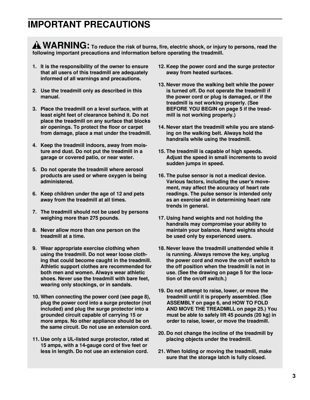 NordicTrack NTTL11994 user manual Important Precautions 