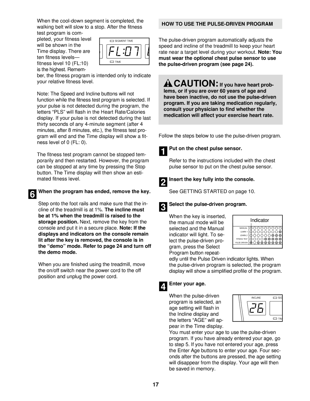 NordicTrack NTTL15020 user manual HOW to USE the PULSE-DRIVEN Program, Select the pulse-driven program 