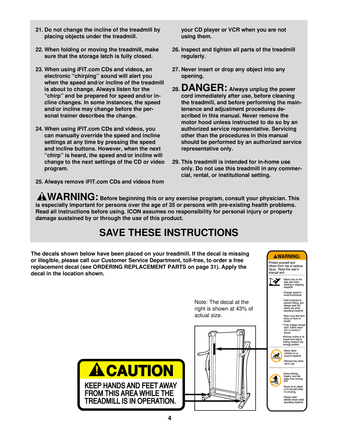 NordicTrack NTTL15020 user manual 