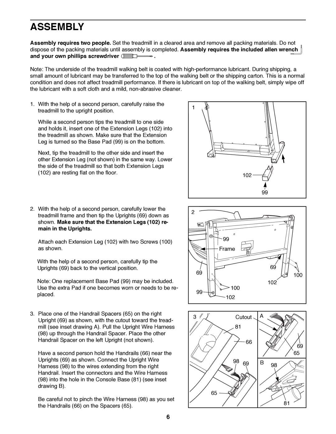 NordicTrack NTTL15991 user manual Assembly, Your own phillips screwdriver 