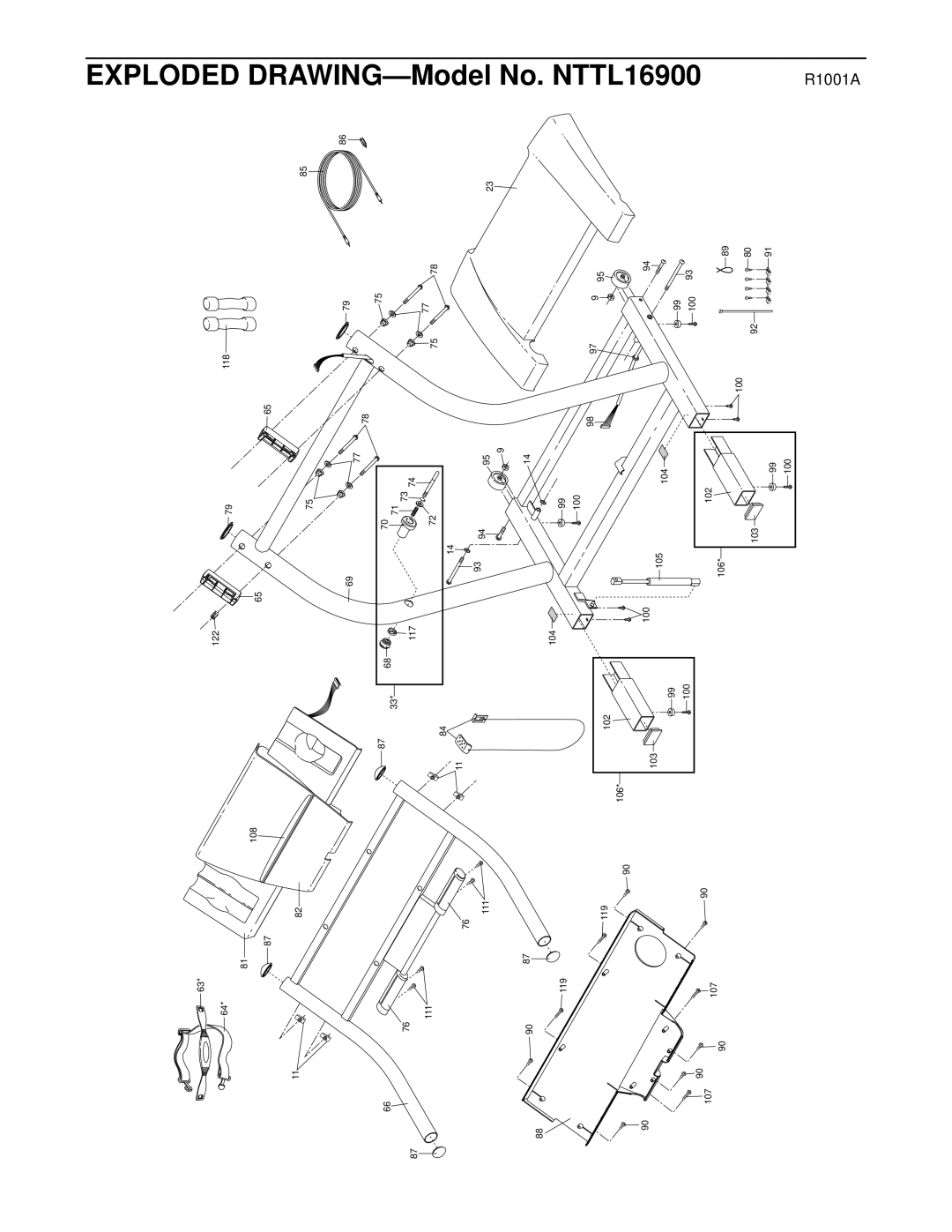 NordicTrack NTTL16900 user manual Exploded Drawing 