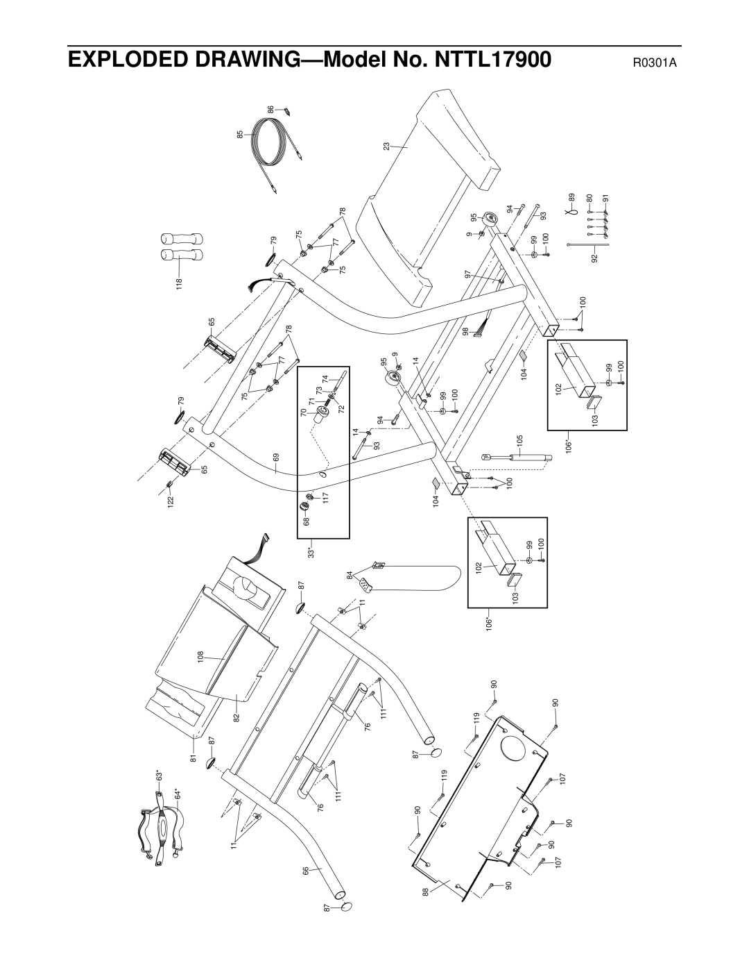 NordicTrack NTTL17900 user manual Exploded Drawing 