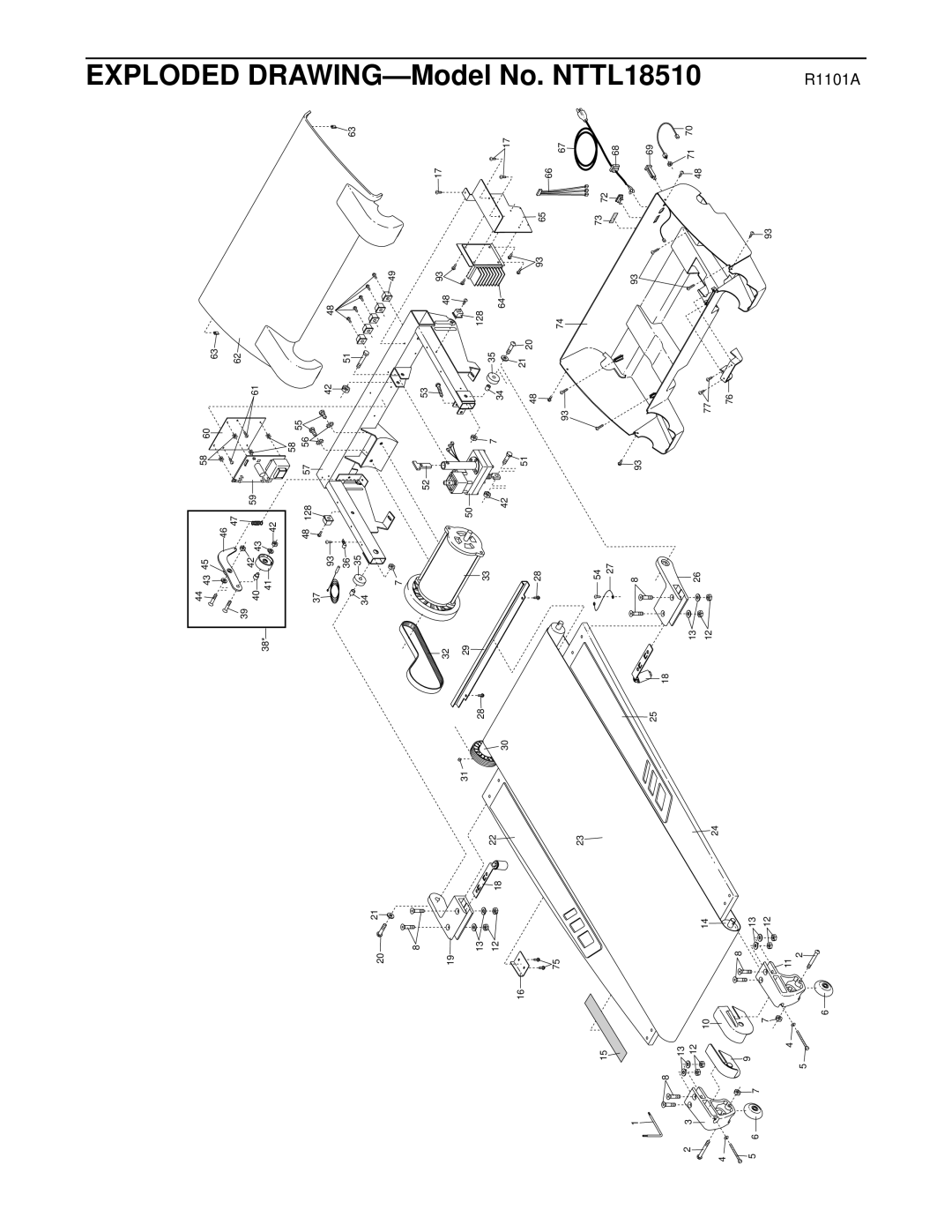 NordicTrack NTTL18510 manual Exploded 