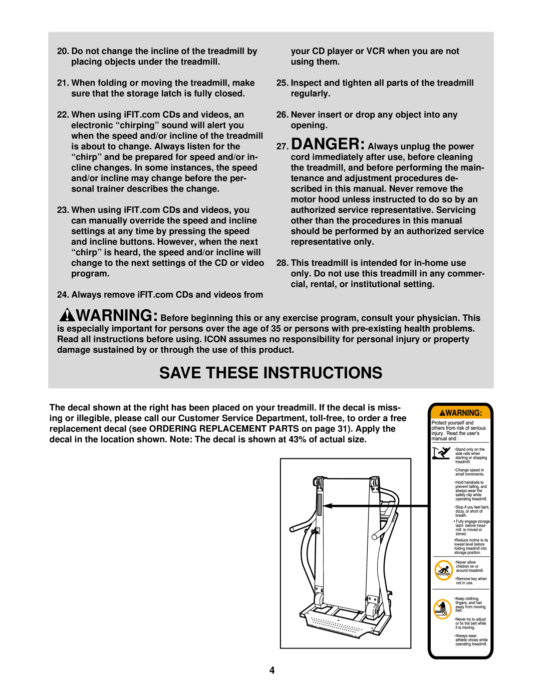 NordicTrack NTTL18510 manual 