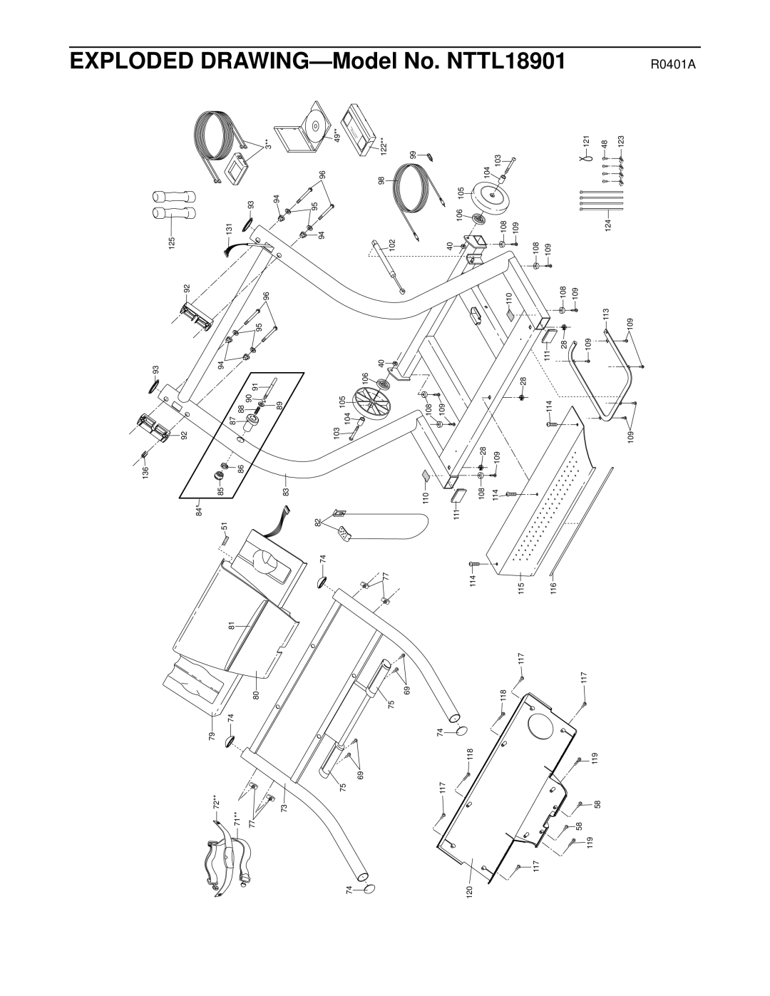 NordicTrack NTTL18901 user manual Exploded 