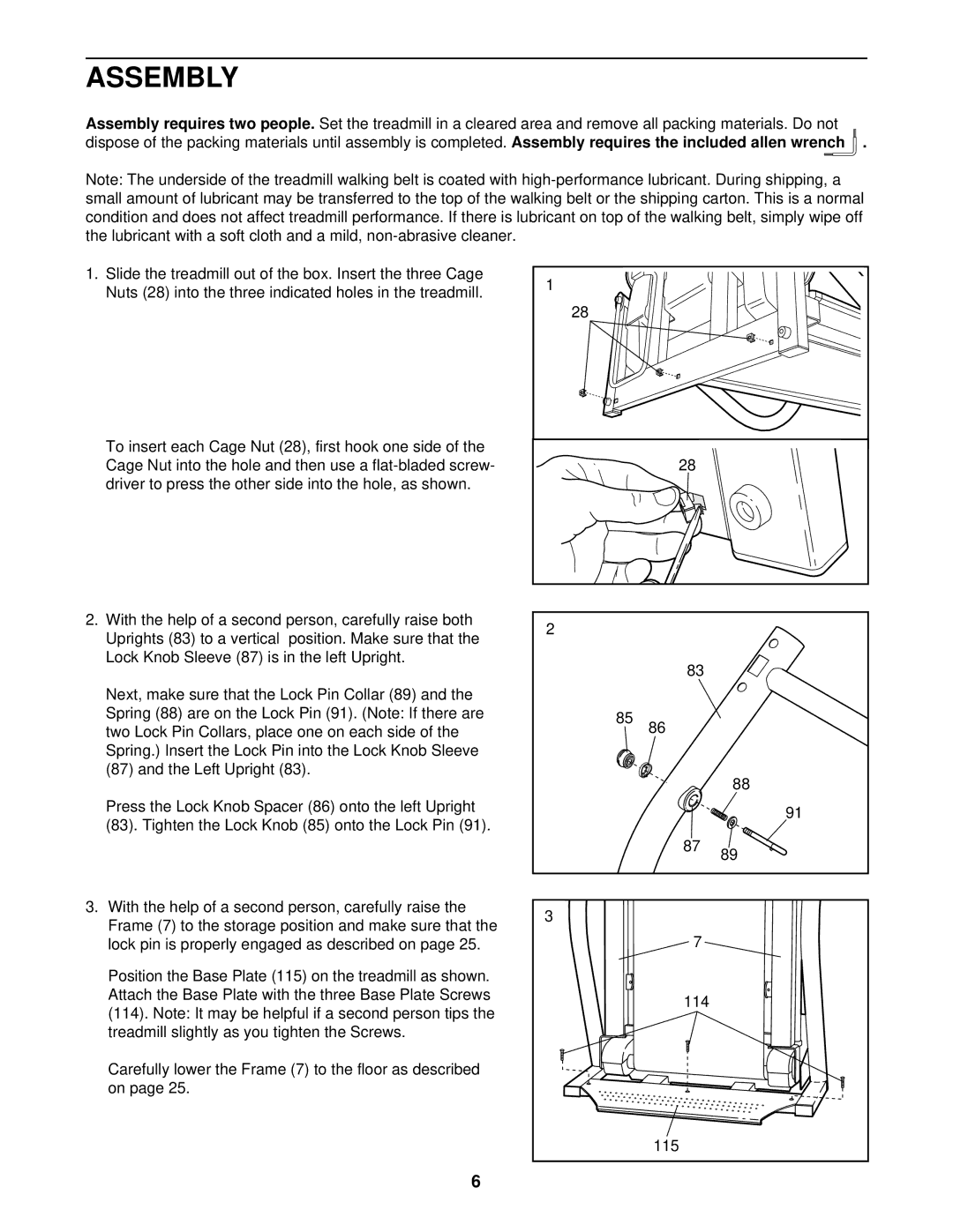 NordicTrack NTTL18901 user manual Assembly 