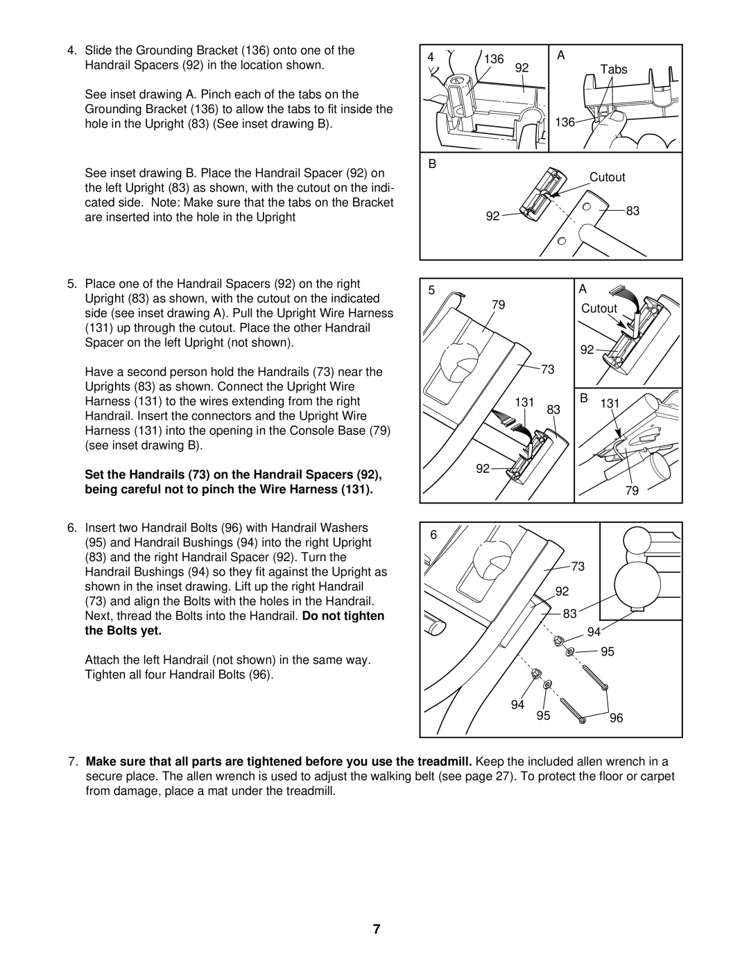 NordicTrack NTTL18901 user manual Bolts yet 