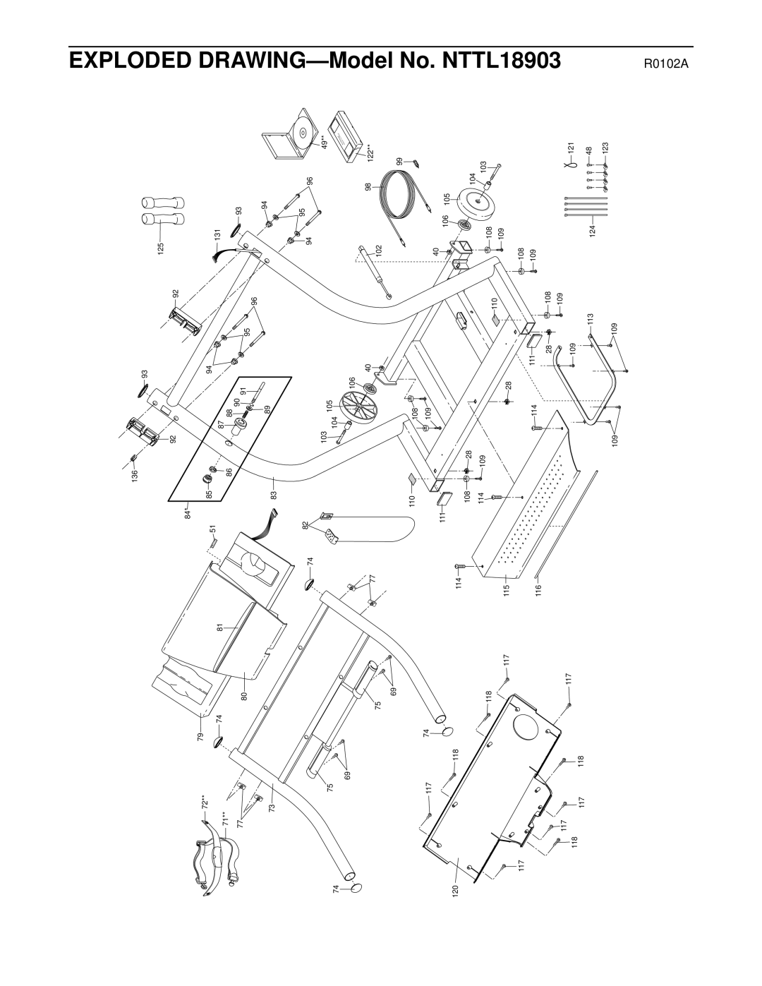 NordicTrack NTTL18903 user manual Exploded 