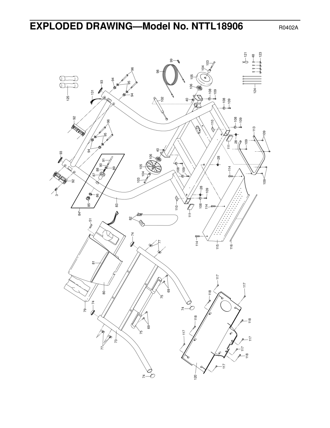 NordicTrack NTTL18906 user manual Exploded Drawing 