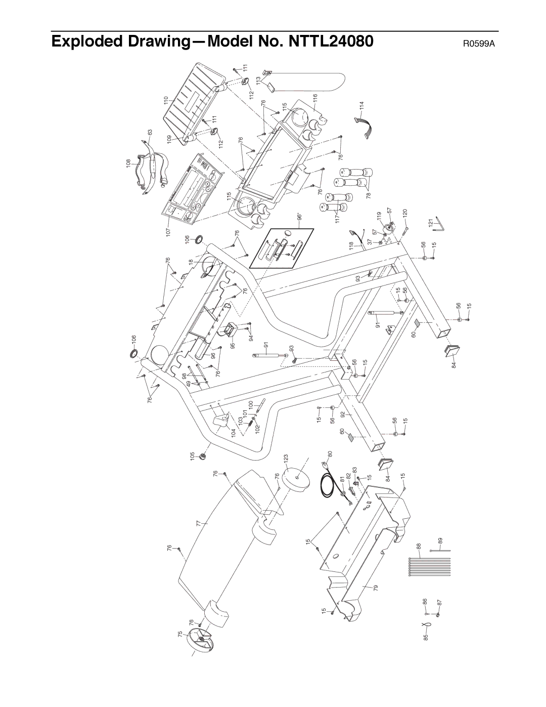 NordicTrack NTTL24080 manual Exploded 