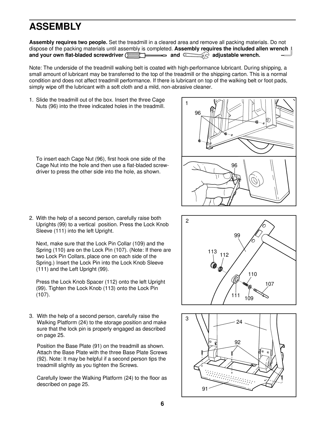 NordicTrack NTTL25512 manual Assembly, Your own flat-bladed screwdriver 