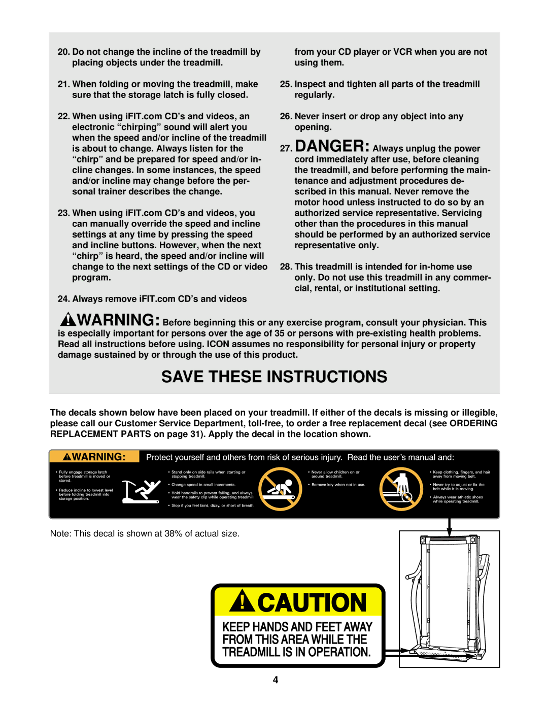 NordicTrack NTTL25900 manual 