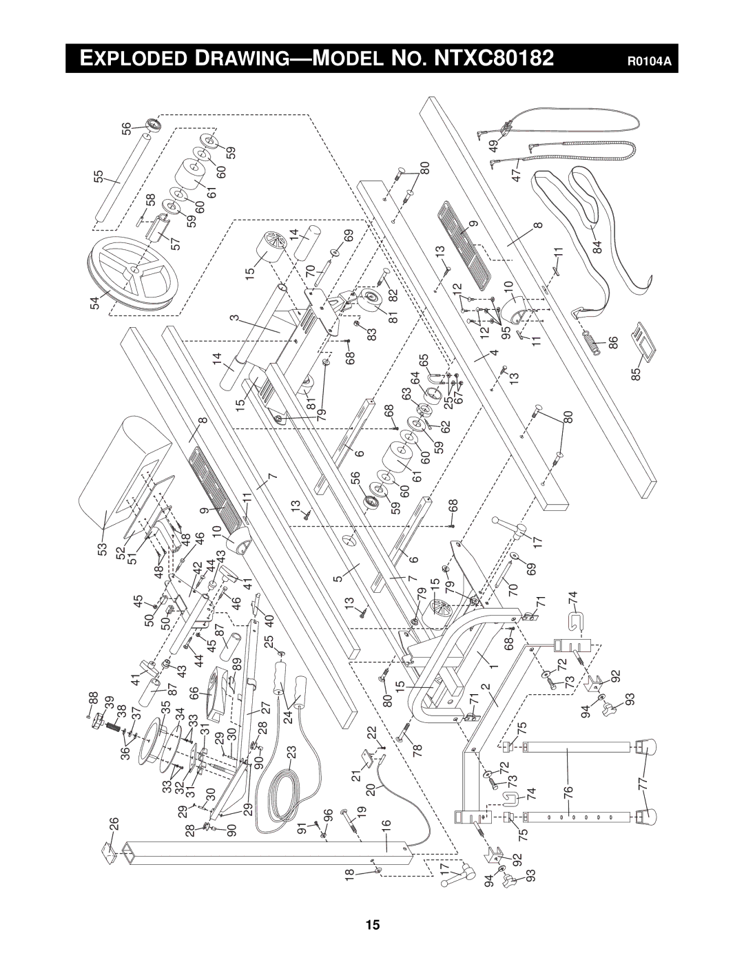 NordicTrack NTXC80182 user manual Exploded DRAWING-MODEL no 