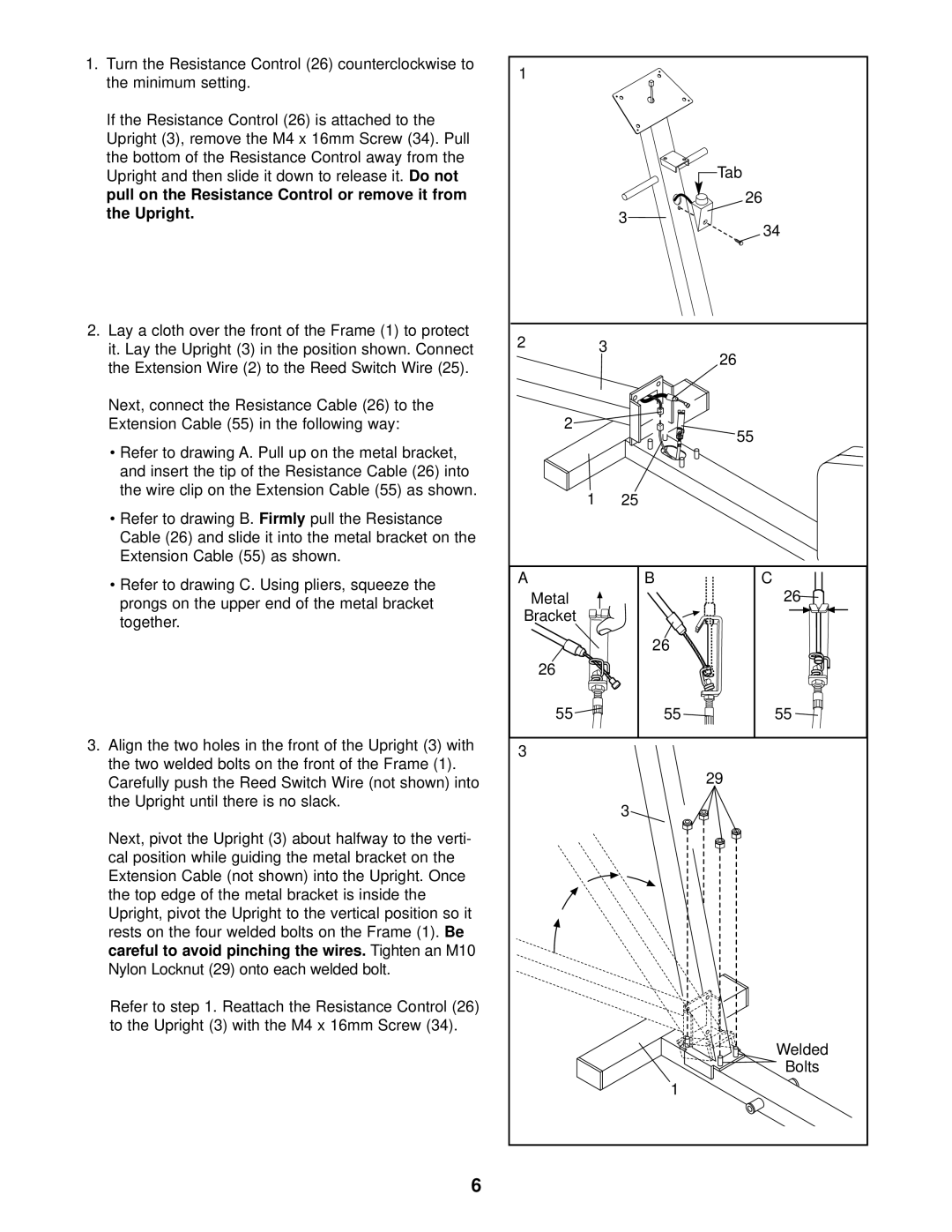 NordicTrack VGR 850 user manual Upright, Firmly 