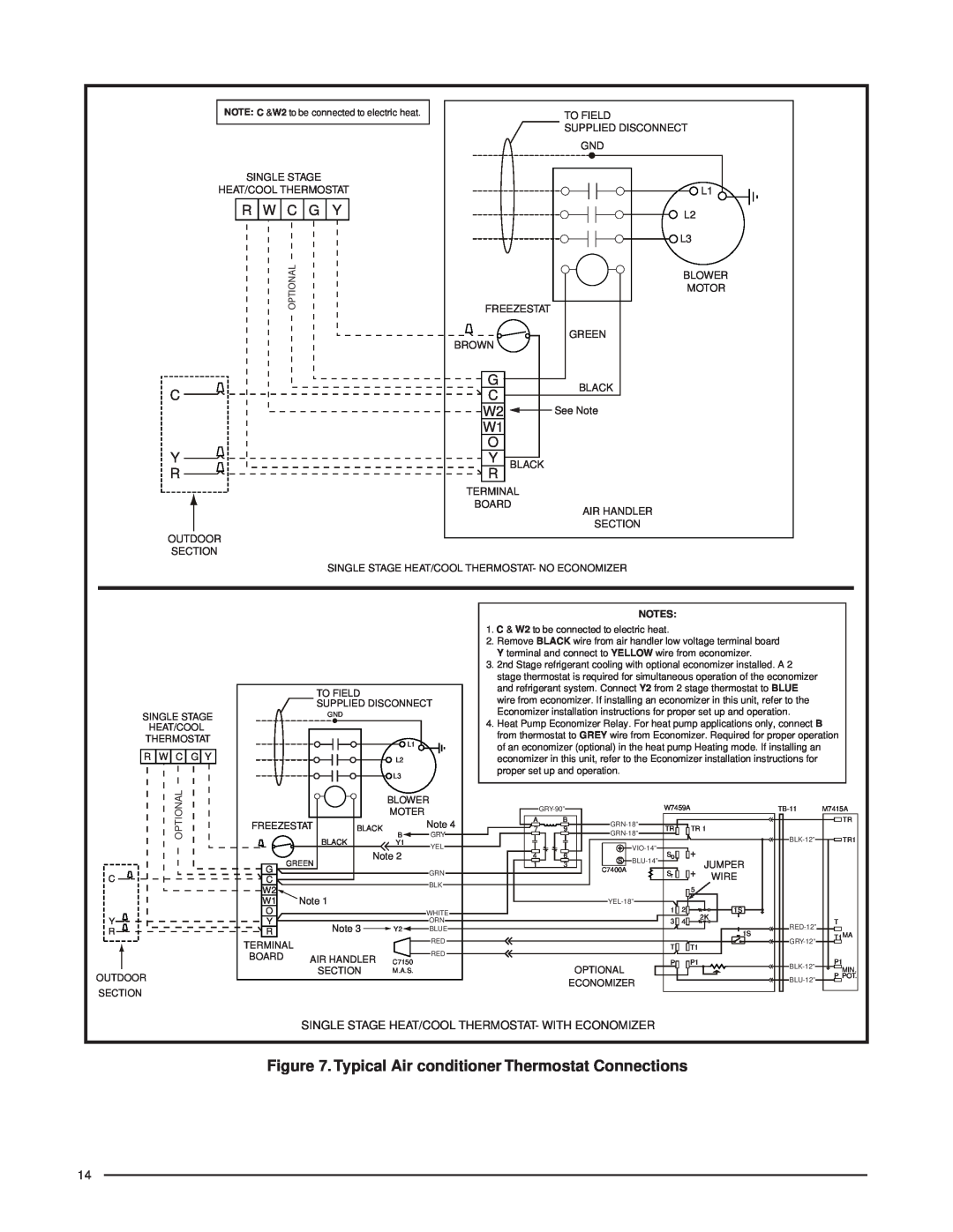 Nordyne B5SM -090 installation instructions R W C G Y, C Y R, Optional 