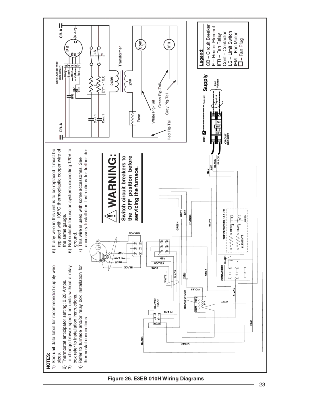 Nordyne user service E3EB 010H Wiring Diagrams 