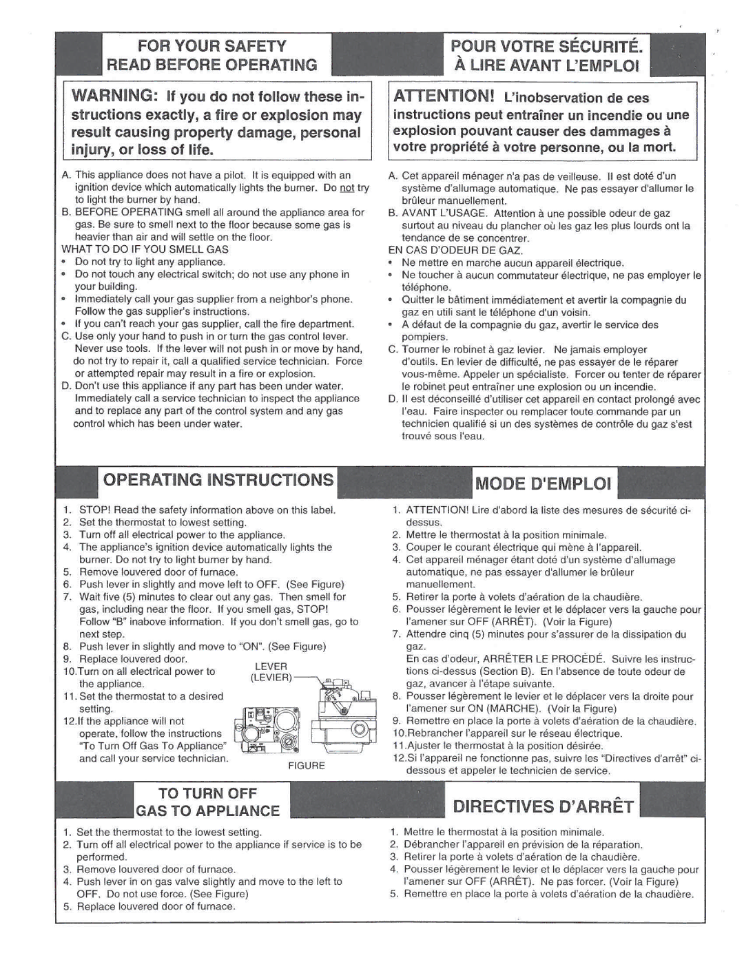 Nordyne G5RC manual 