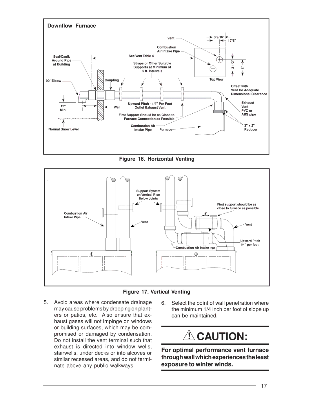 Nordyne M3RL Series installation instructions Downflow Furnace, Horizontal Venting 