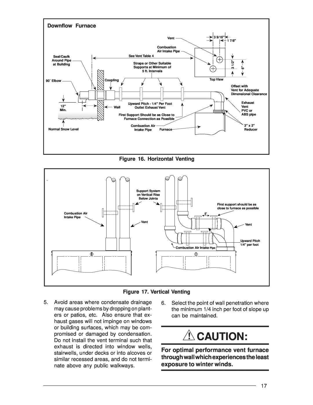 Nordyne M3RL Series installation instructions Downflow Furnace, Horizontal Venting, Vertical Venting 