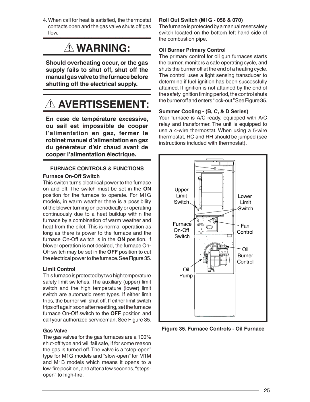 Nordyne AND M5S, SERIES M1B installation instructions Furnace Controls & Functions 