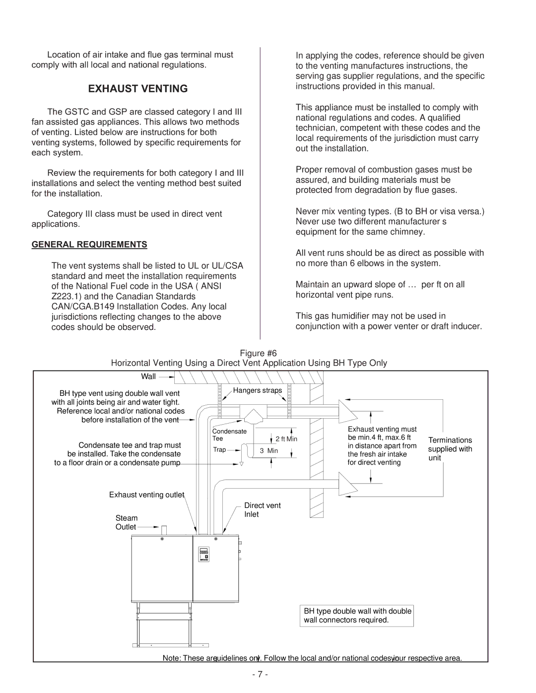 Nortec Industries GS Series manual Exhaust Venting, General Requirements 