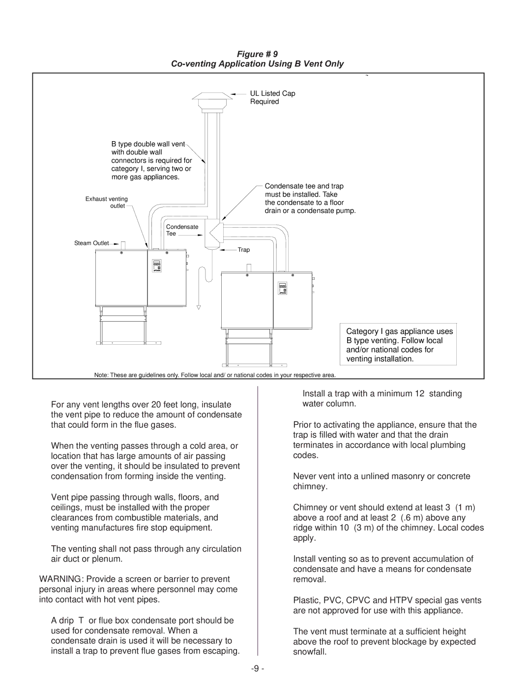 Nortec Industries GS Series manual Figure # Co-venting Application Using B Vent Only 