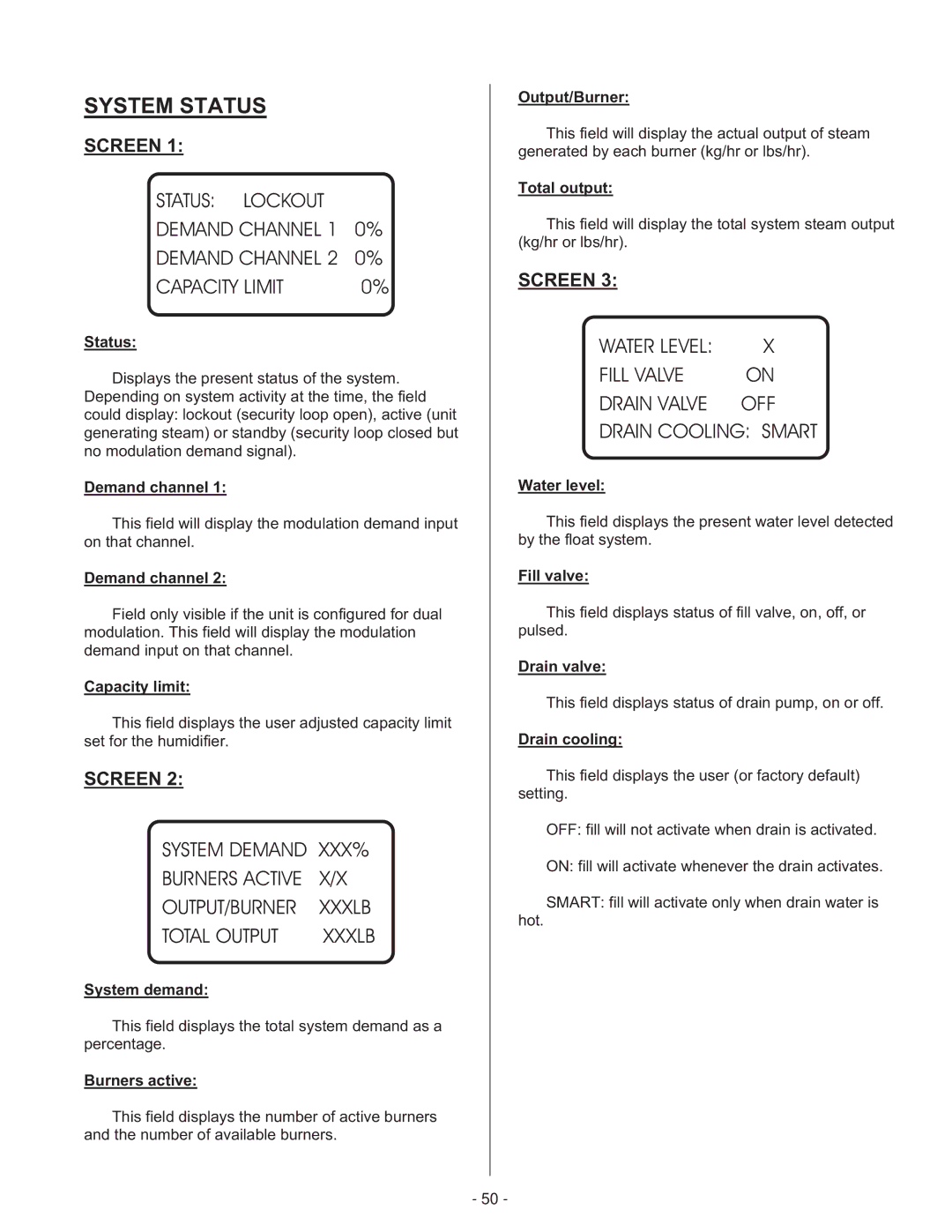 Nortec Industries GS Series manual Screen 