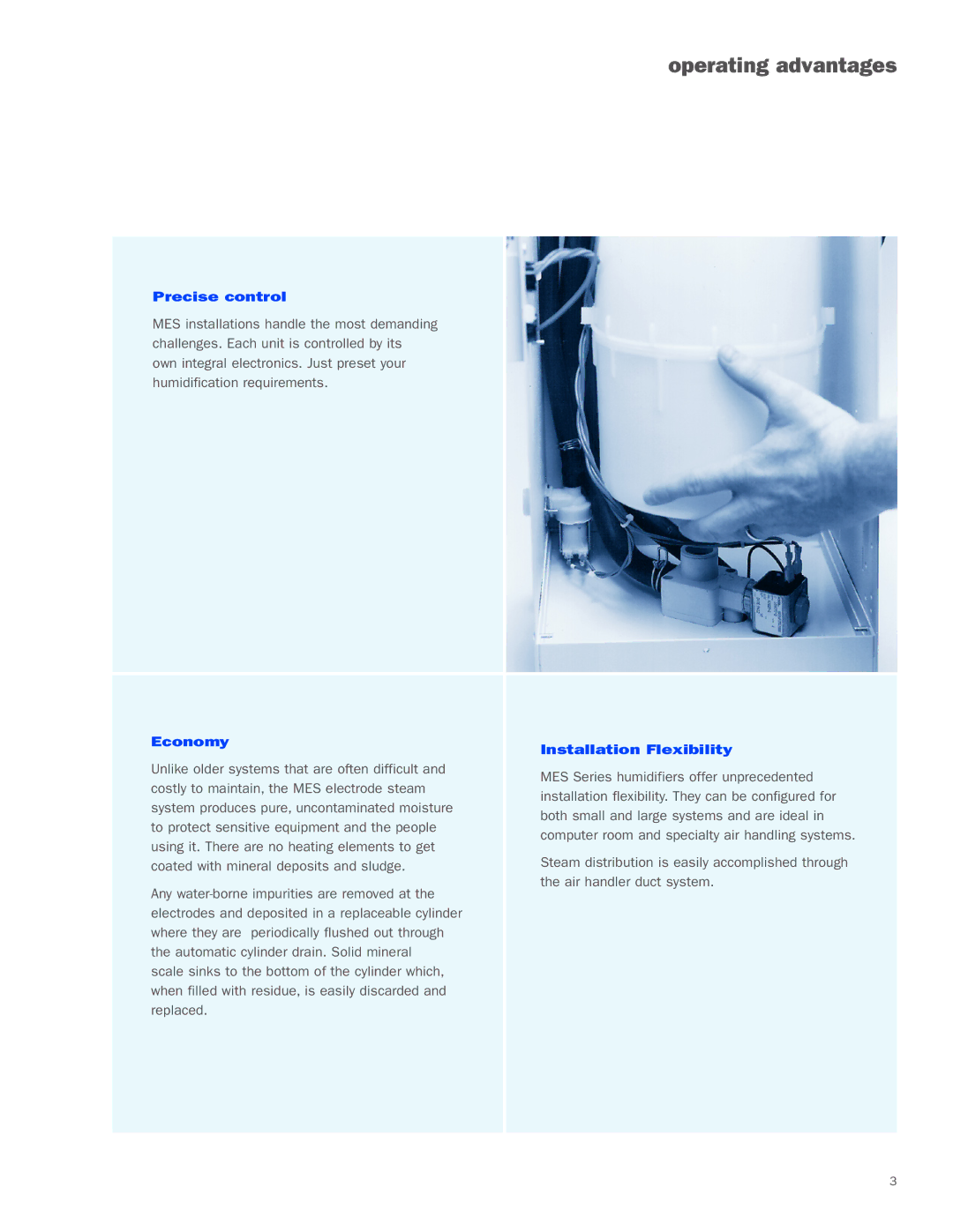 Nortec Industries MES Series manual Operating advantages, Precise control 