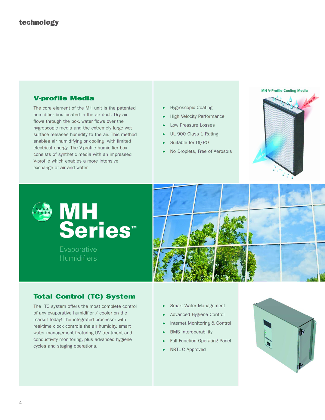 Nortec Industries MH Series manual Technology, Profile Media, Total Control TC System 