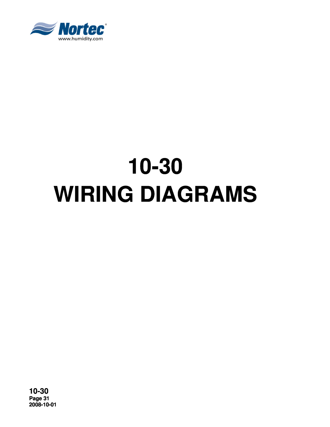 Nortec Industries NH Series installation manual Wiring Diagrams, 10-30, Page 
