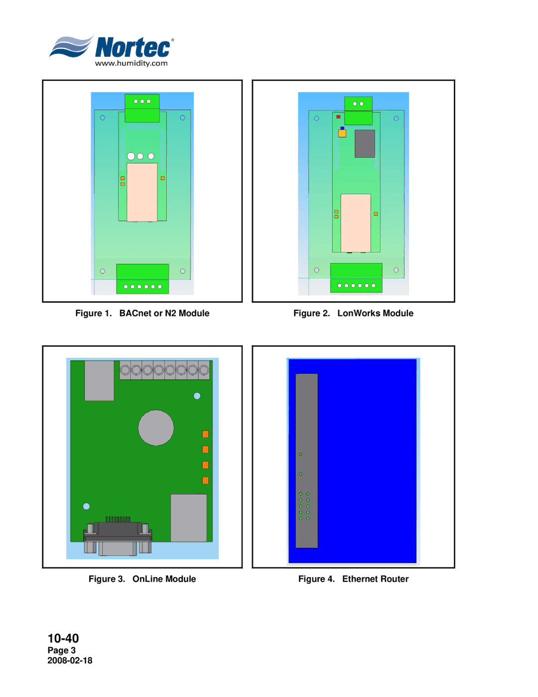 Nortec Industries NHTC Series installation manual BACnet or N2 Module 