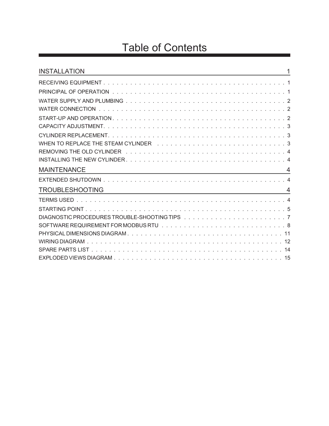 Nortec Industries None manual Table of Contents 