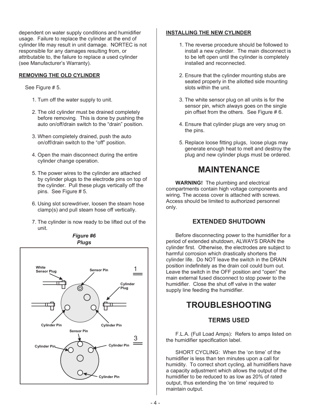 Nortec Industries None manual Extended Shutdown, Terms Used 