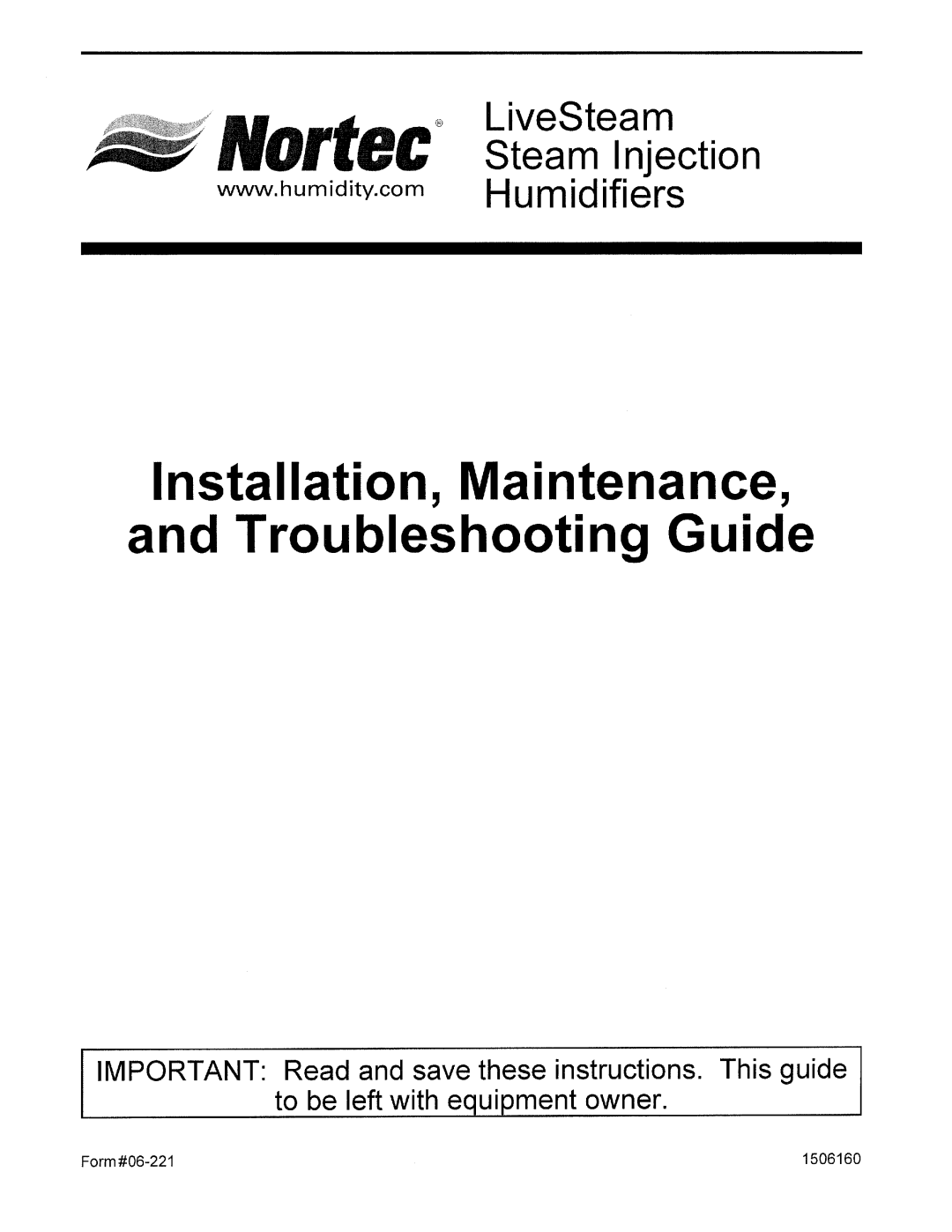 Nortec Industries Steam Injection Humidifiers manual 