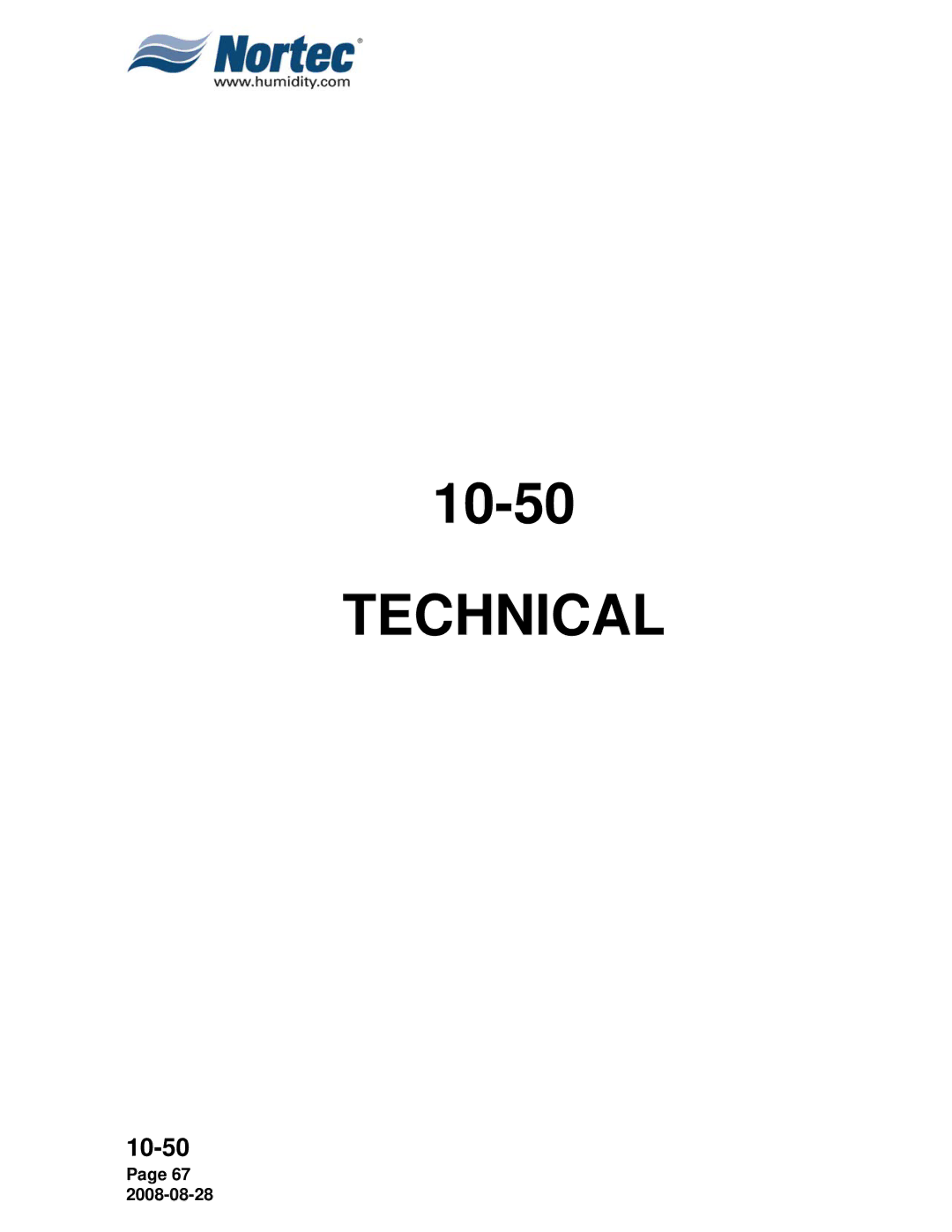 Nortec NH Series installation manual Technical 