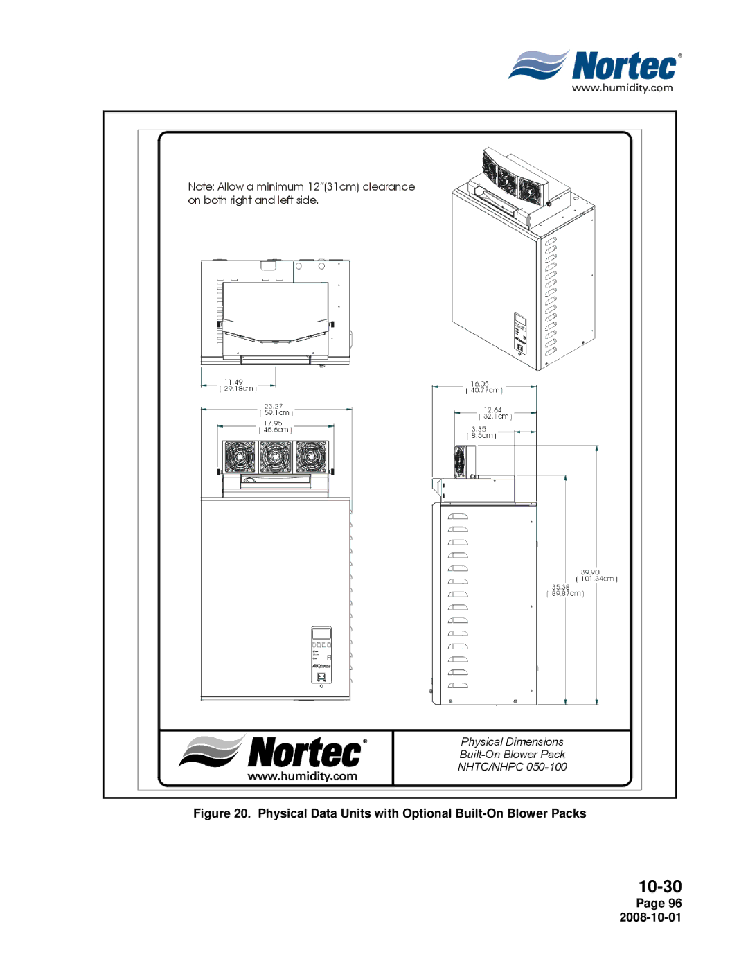 Nortec NHPC, NHTC manual 10-30 